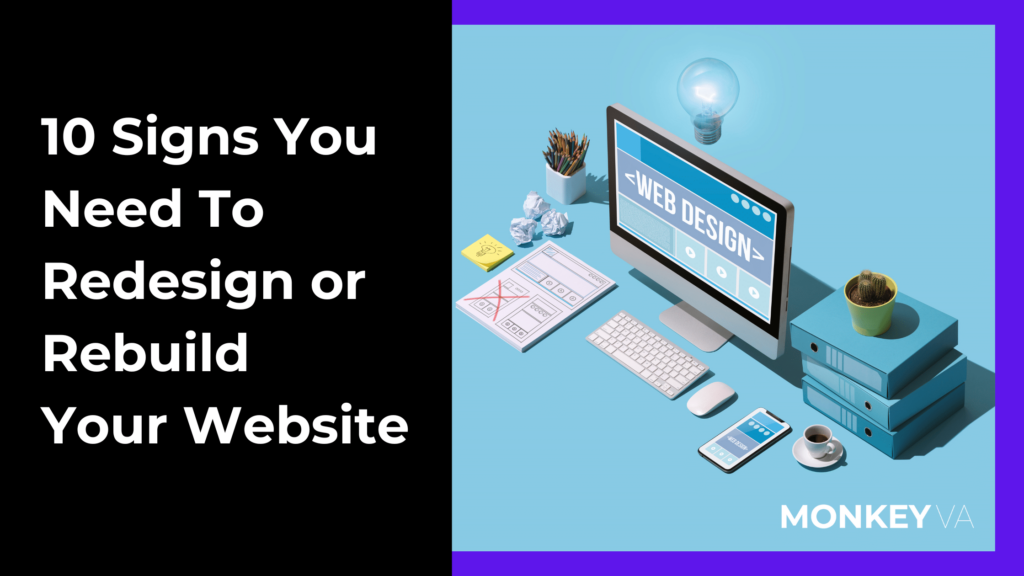 redesign or rebuild your website, vector art of a website mock up